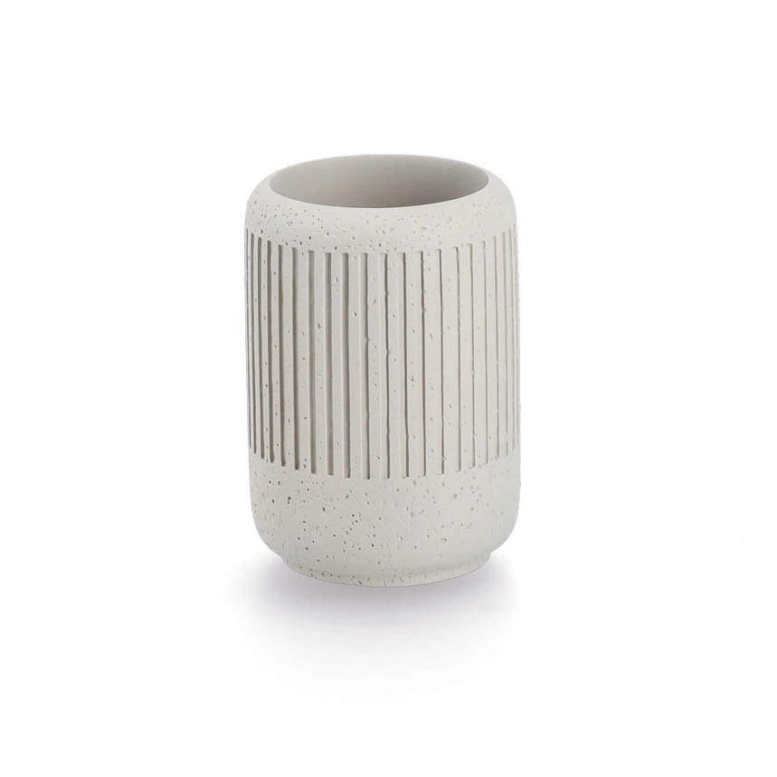 Vaso para cepillo de dientes en Cemento gris claro